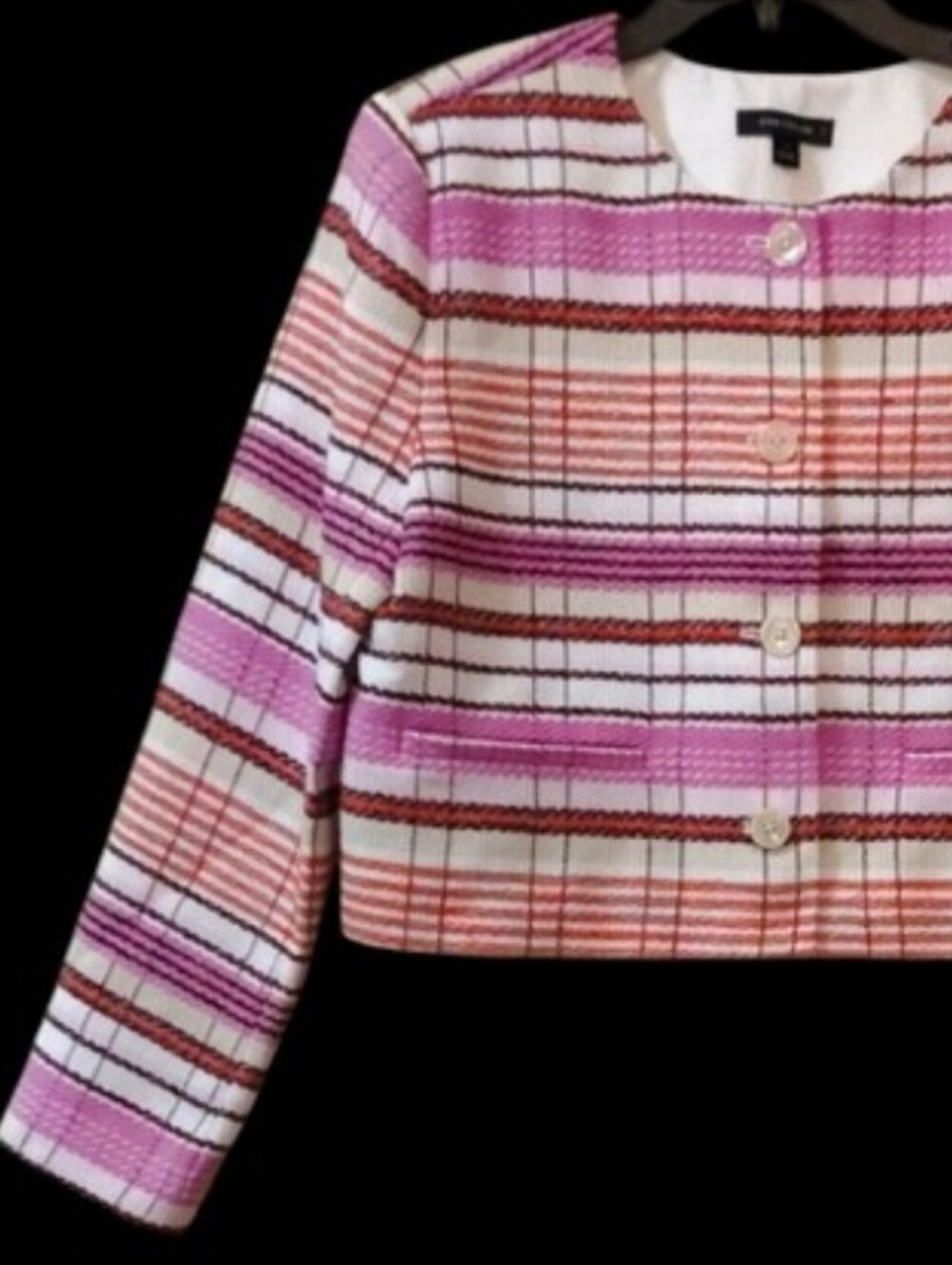 Ann Taylor Tweed Crew Neck Jacket. Size 14 - Picture 4 of 14